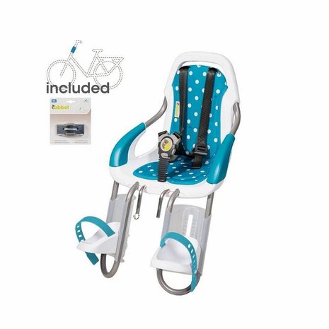 Qibbel voorzitje wit stuurpen bevestiging Dot Blue Qibbel voorzitje wit stuurpen bevestiging Dot Blue