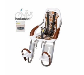 Qibbel voorzitje wit stuurpen bevestiging Dot Brown Qibbel voorzitje wit stuurpen bevestiging Dot Brown