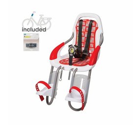 Qibbel voorzitje wit stuurpen bevestiging Checked Red Qibbel voorzitje wit stuurpen bevestiging Checked Red