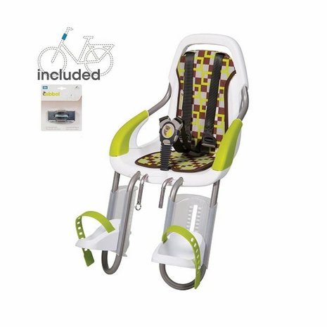 Qibbel voorzitje wit stuurpen bevestiging Checked Green Qibbel voorzitje wit stuurpen bevestiging Checked Green