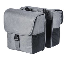 Basil dubbele fietstas Go grey melee Basil dubbele fietstas Go grey melee