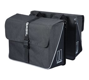 Basil dubbele fietstas Forte zwart Basil dubbele fietstas Forte zwart