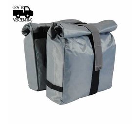 Beck Dubbele Fietstas Roll Silver Beck Dubbele Fietstas Roll Silver