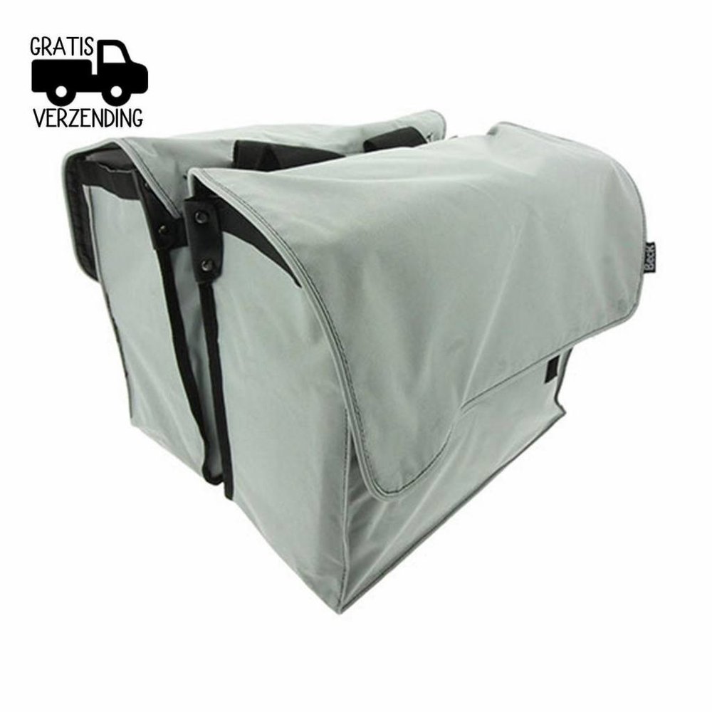 Beck Dubbele Fietstas Simple Silver Canvas Beck Dubbele Fietstas Simple Silver Canvas