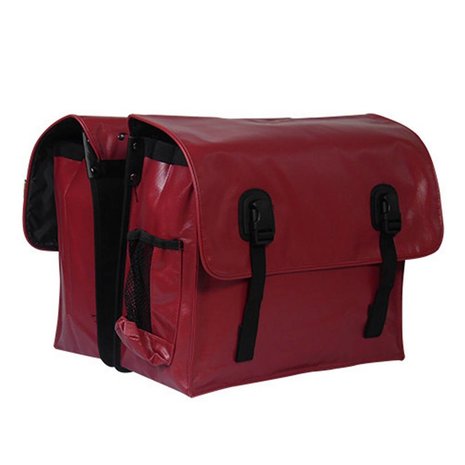 Beck Dubbele Fietstas Classic Robijn Rood Beck Dubbele Fietstas Classic Robijn Rood