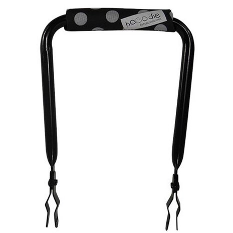 Hooodie Rugsteun Rugleuning  zwart met White Small Dots rugkussentje