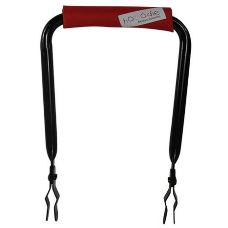 Hooodie Rugsteun Rugleuning  zwart met Red Solid rugkussentje Hooodie Rugsteun Rugleuning  zwart met Red Solid rugkussentje