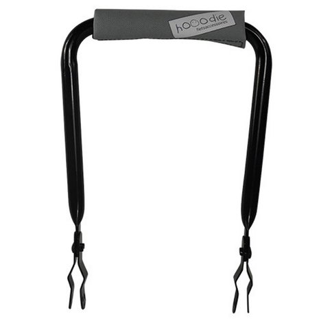 Hooodie Rugsteun Rugleuning  zwart met Silver Solid rugkussentje