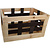 transport krat met leren raster