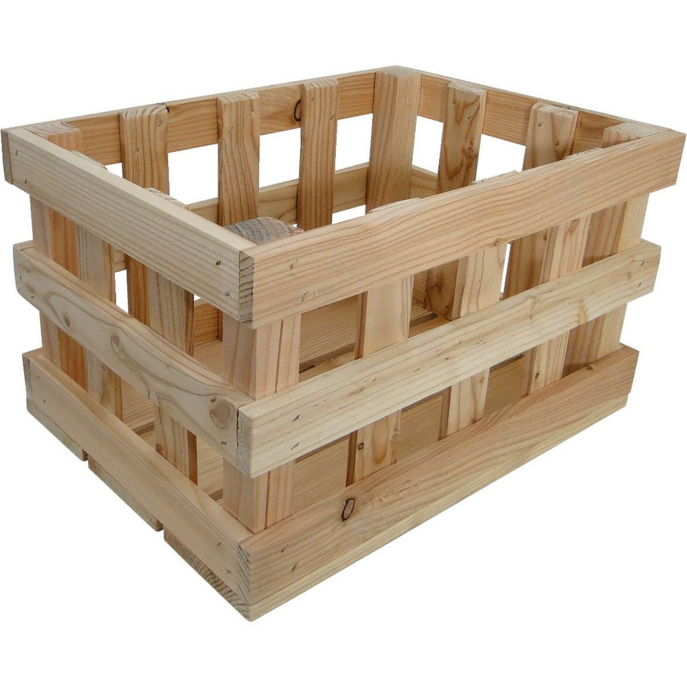Woodybox  transport krat met houten raster