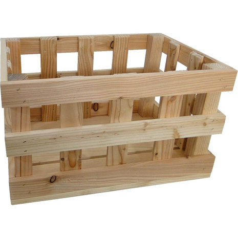 Woodybox  transport krat met houten raster