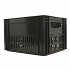 Kerri Kunststof Fietskrat 40 Liter voor Voordrager – Zwart