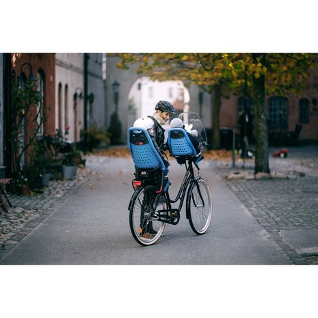 Horizontaal Uitrusten Klaar Thule Yepp Original Mini voorzitje blauw - Fiets-stoeltje.nl