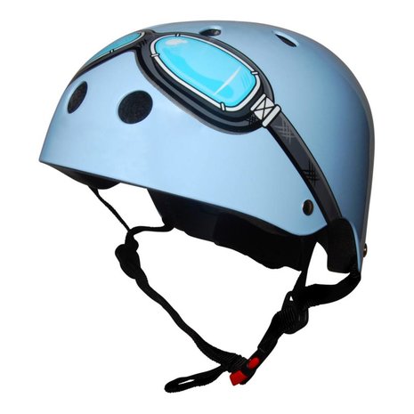 Kiddimoto Kinder Fietshelm Blue Goggle Small (48 - 53 cm)  Kiddimoto Kinder Fietshelm Blue Goggle Small (48 - 53 cm)