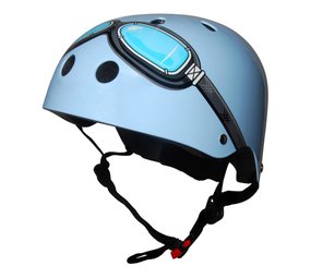 Kiddimoto Kinderhelm Blue Goggle Medium Kiddimoto Kinderhelm Blue Goggle Medium