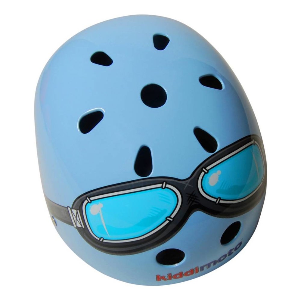 Kiddimoto Kinder Fietshelm Blue Goggle Medium (53 - 58 cm)  Kiddimoto Kinder Fietshelm Blue Goggle Medium (53 - 58 cm)