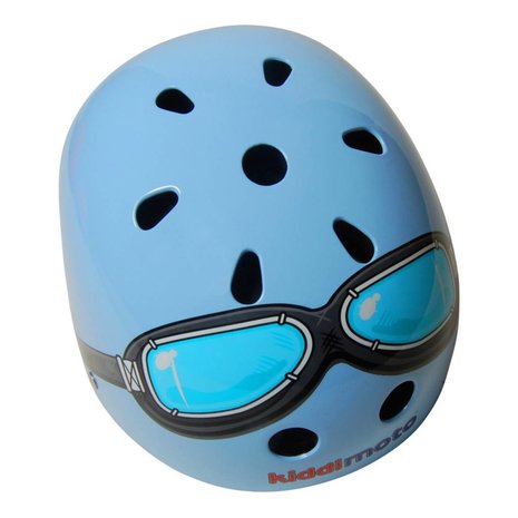 Kiddimoto Kinder Fietshelm Blue Goggle Medium (53 - 58 cm)  Kiddimoto Kinder Fietshelm Blue Goggle Medium (53 - 58 cm)