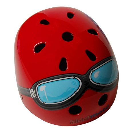 Kiddimoto Kinder Fietshelm Red Goggle Small (48 - 53 cm) Kiddimoto Kinder Fietshelm Red Goggle Small (48 - 53 cm)