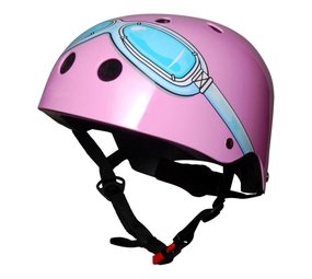 Kiddimoto Kinderhelm Pink Goggle Small