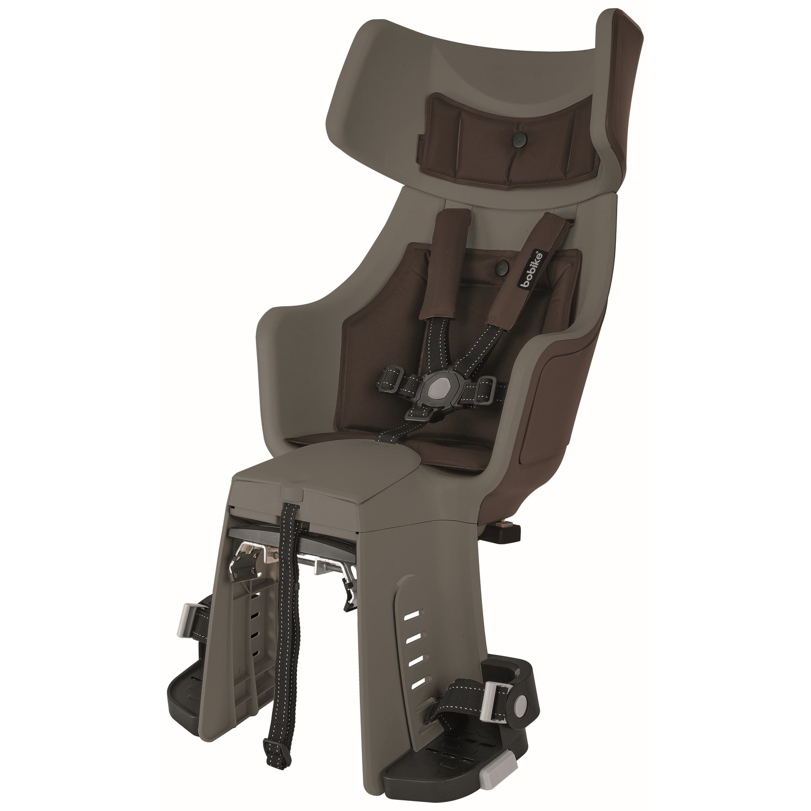 Bobike maxi Exclusive Plus Tour Toffee Brown achterstoeltje Drager  bevestiging - Fiets-stoeltje.nl