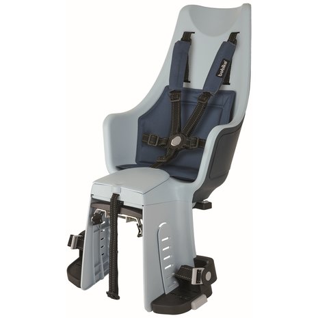 Bobike Maxi Exclusive Plus Denim Deluxe achterstoeltje met Elektrische Fiets Bevestiging