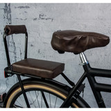 Ohmiomine Fietskussen Leather Look Chocolade Bruin Ohmiomine Fietskussen Leather Look Chocolade Bruin