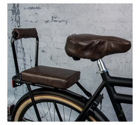 Ohmiomine Fietskussen Leather Look Chocolade Bruin Ohmiomine Fietskussen Leather Look Chocolade Bruin
