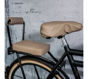 Ohmiomine Fietskussen Leather Look Taupe Ohmiomine Fietskussen Leather Look Taupe