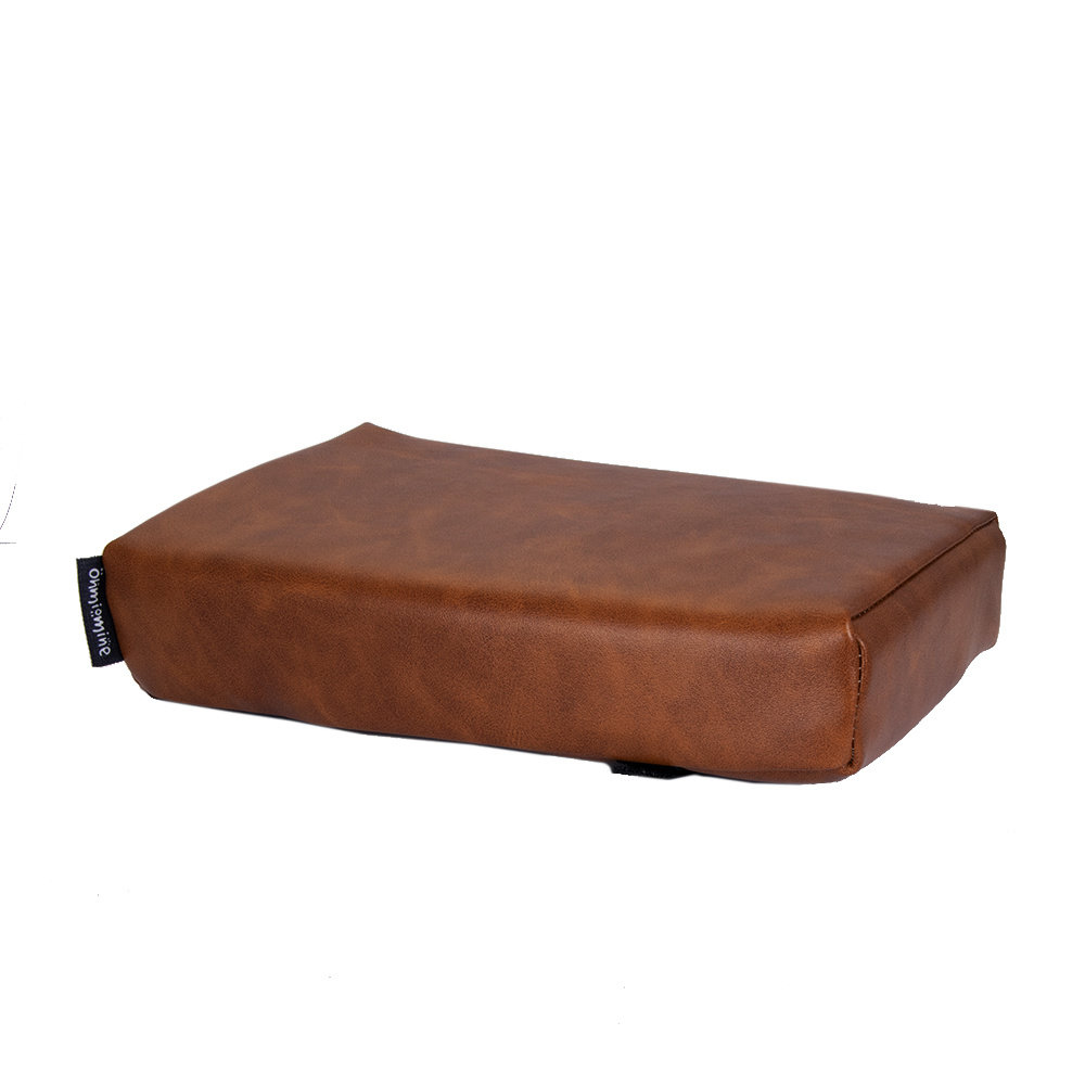 Ohmiomine Bagagedragerkussen Fietskussen Leather Look Cognac