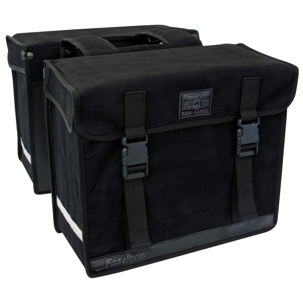 Fast Rider Canvas Fietstas Led 47,5 Liter Zwart Fast Rider Canvas Fietstas Led 47,5 Liter Zwart