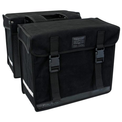 Fast Rider Canvas Fietstas Led 56,5 Liter Zwart Fast Rider Canvas Fietstas Led 56,5 Liter Zwart
