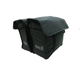 Beck Dubbele Fietstas Canvas Small Grijs