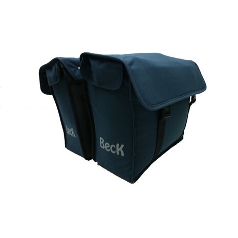 Beck Dubbele Fietstas Canvas Medium Blauw Beck Dubbele Fietstas Canvas Medium Blauw