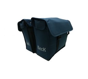Beck Dubbele Fietstas Canvas Small Blauw Beck Dubbele Fietstas Canvas Small Blauw