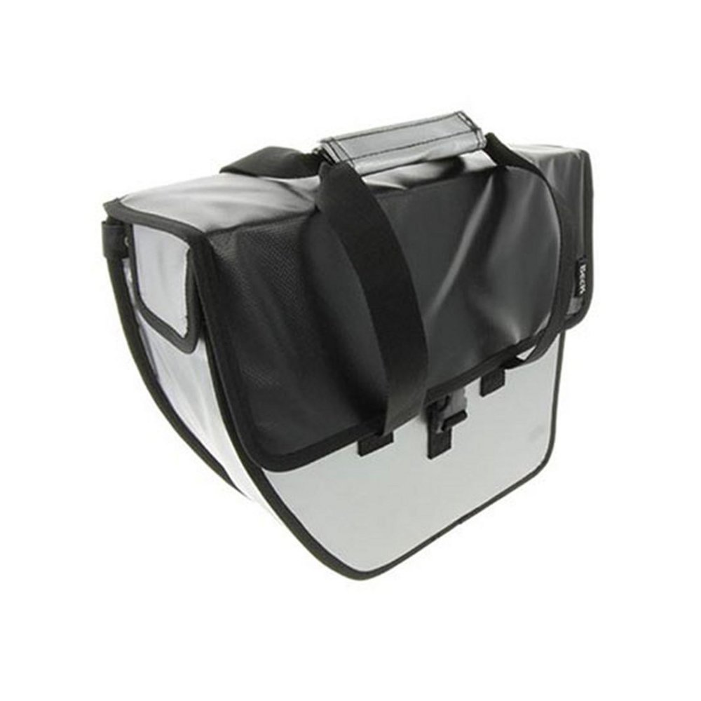 Beck Enkele Shopper Fietstas Chopper Zilver Zwarte Flap Beck Enkele Shopper Fietstas Chopper Zilver Zwarte Flap