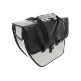 Beck Enkele Shopper Fietstas Chopper Zilver Zwarte Flap Beck Enkele Shopper Fietstas Chopper Zilver Zwarte Flap
