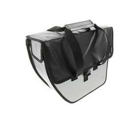 Beck Enkele Shopper Fietstas Chopper Zilver Zwarte Flap Beck Enkele Shopper Fietstas Chopper Zilver Zwarte Flap