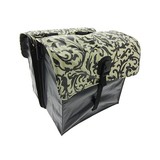 Beck Dubbele Fietstas Small Decoration black/white