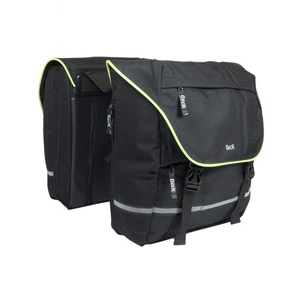 Beck Dubbele Sportieve Fietstas SPRTV Zwart/Lime Beck Dubbele Sportieve Fietstas SPRTV Zwart/Lime