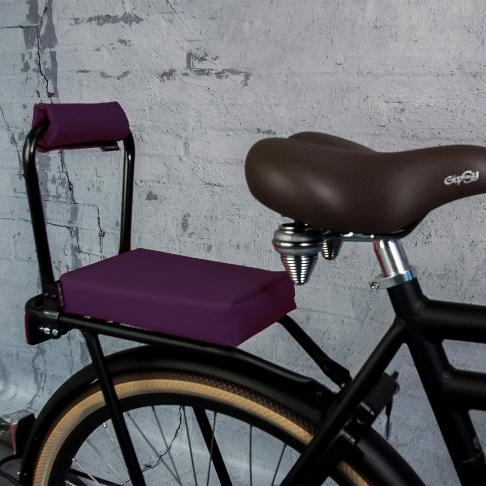 Bagagedragerkussen Fietskussen Paus Paars - Fiets-stoeltje.nl