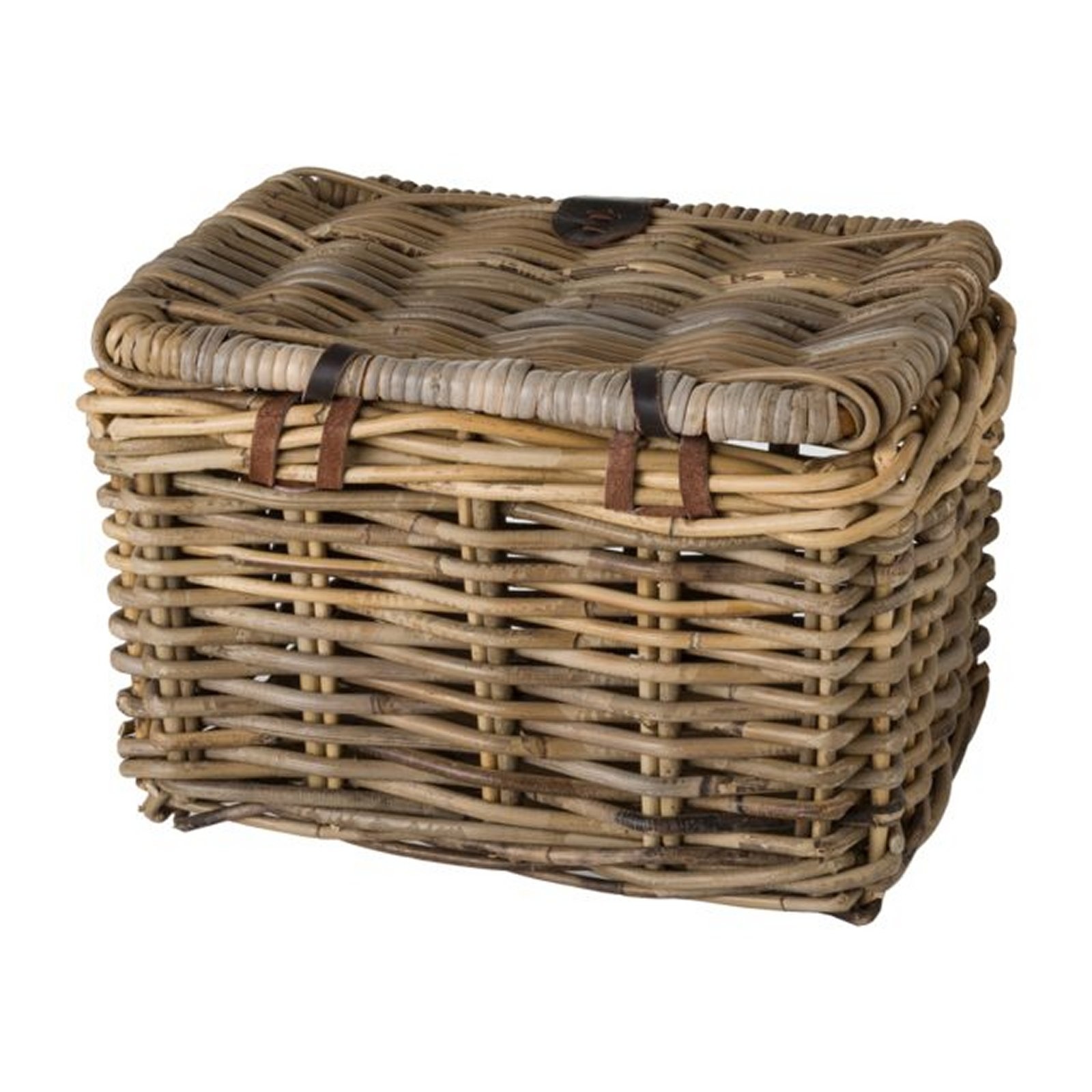 Rotan Fietsmand Junior Met Klep Naturel