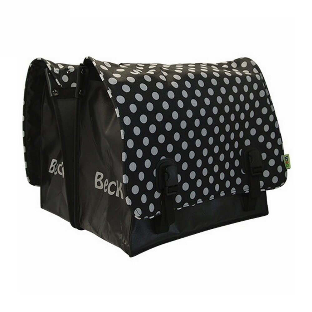 Beck Dubbele Fietstas Big White Small Dots Beck Dubbele Fietstas Big White Small Dots
