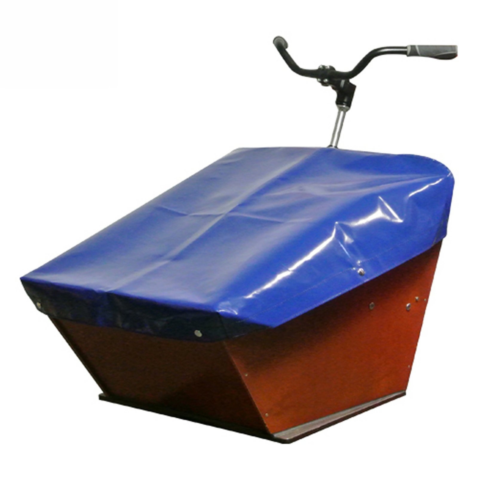 de Poort bakfiets afdekzeil kort blauw