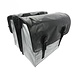 Beck Dubbele Fietstas Classic Zilver met Zwarte Flap Beck Dubbele Fietstas Classic Zilver met Zwarte Flap