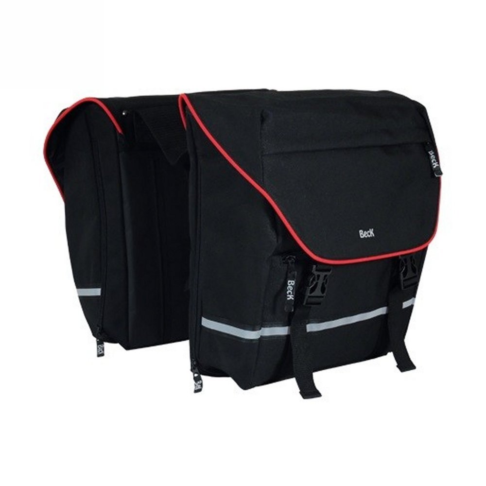 Beck Dubbele Sportieve Fietstas SPRTV Zwart/Rood Beck Dubbele Sportieve Fietstas SPRTV Zwart/Rood