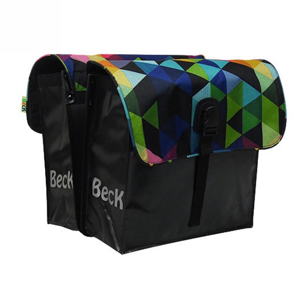 Beck Dubbele Fietstas Small Colored Triangles Beck Dubbele Fietstas Small Colored Triangles