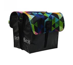 Beck Dubbele Fietstas Small Colored Triangles Beck Dubbele Fietstas Small Colored Triangles