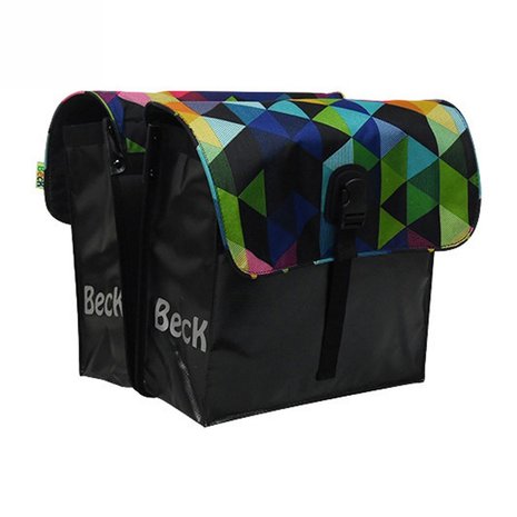 Beck Dubbele Fietstas Small Colored Triangles Beck Dubbele Fietstas Small Colored Triangles