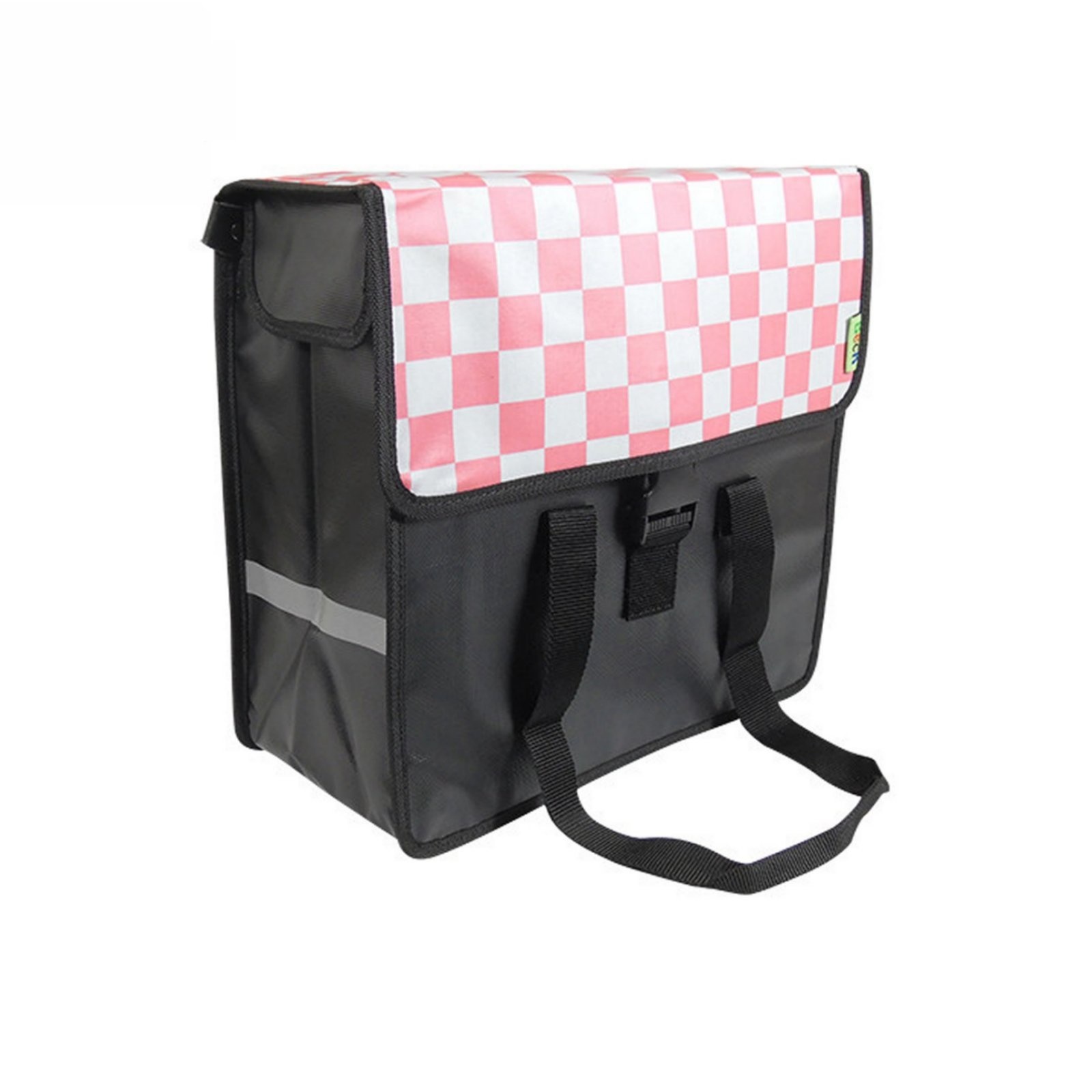 Enkele Shopper Fietstas Pink Checker