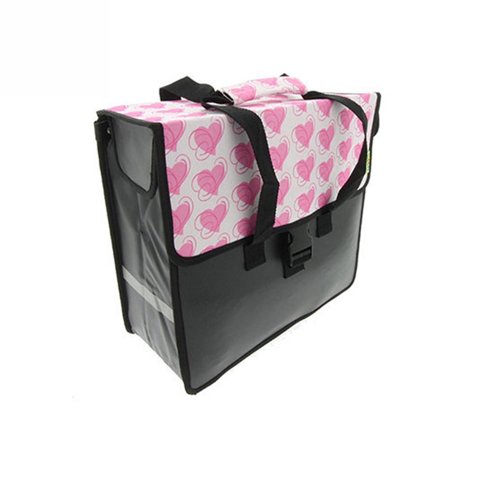 Beck Shopper Hearts enkele fietstas 18 liter roze